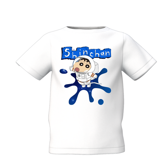 Shinchan Graphic Kid's White Printed T-Shirt