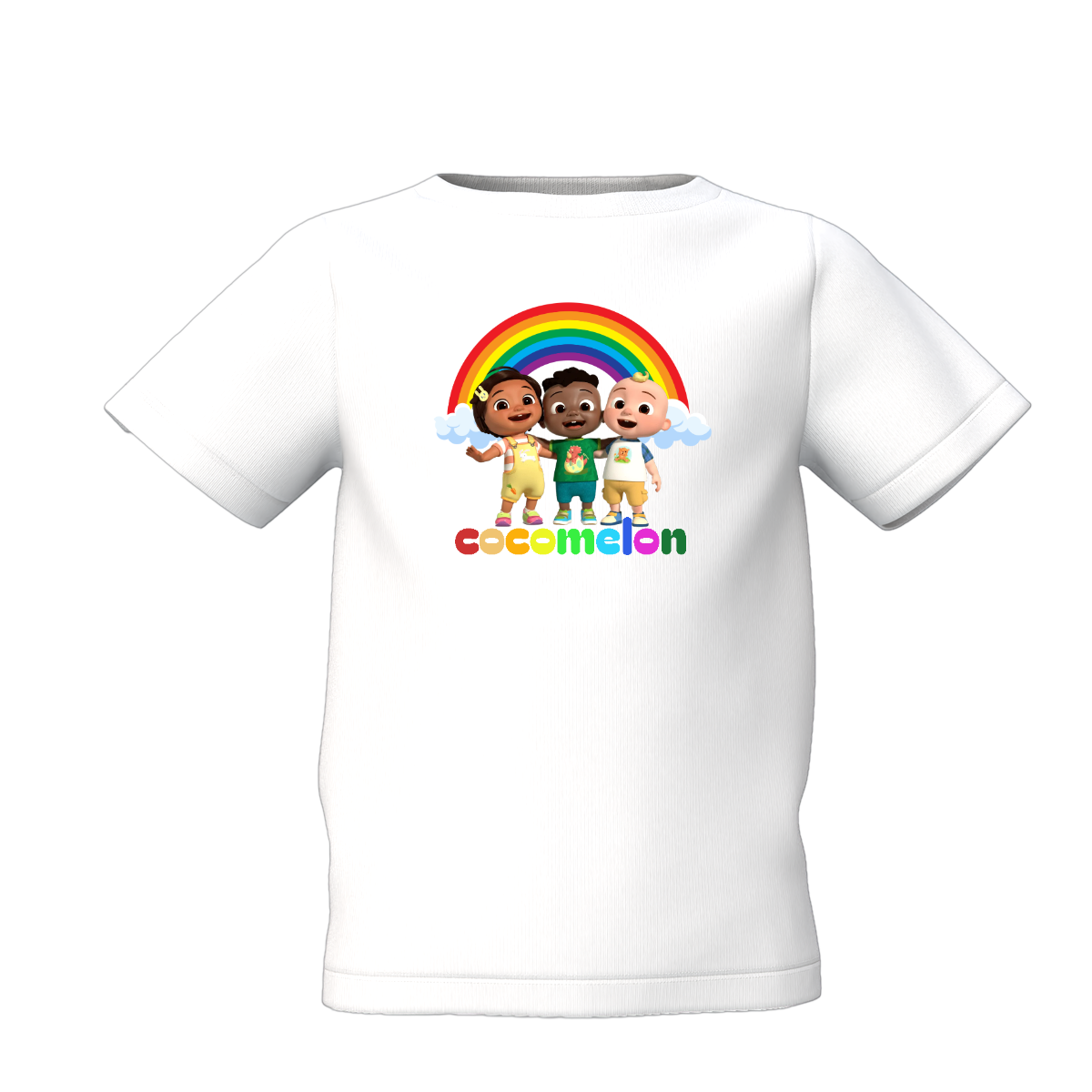 Cocomelon Graphic Kid’s White Printed T-Shirt – Fun & Stylish