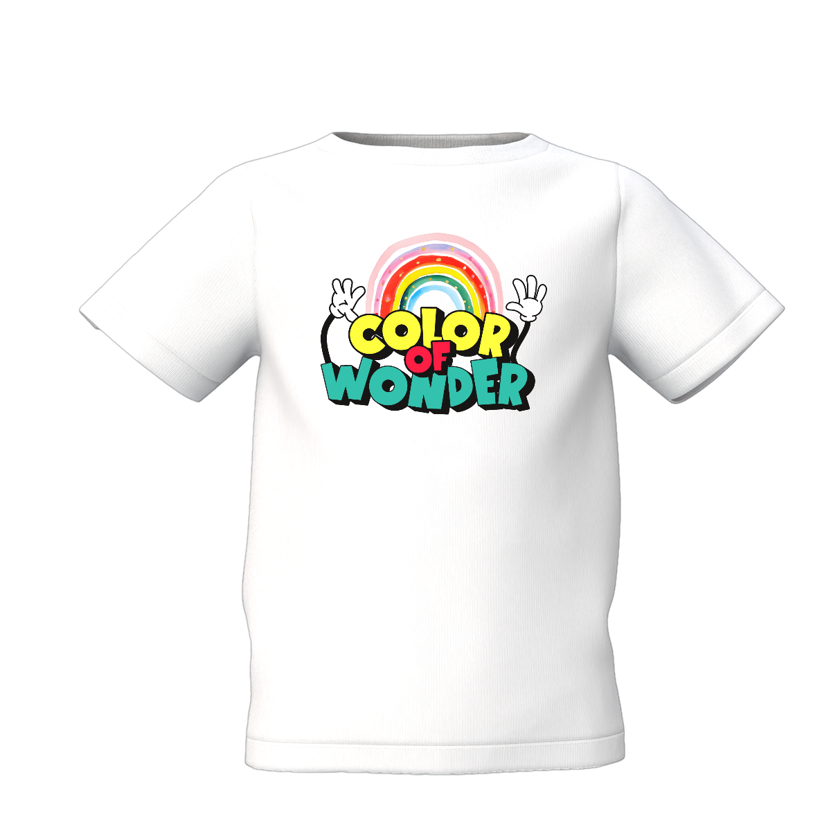 Color Of Wonder Graphic Kid’s White Round Neck Printed T-Shirt