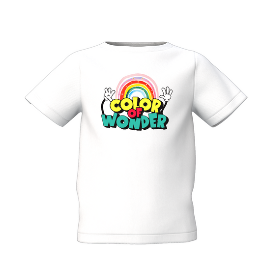 Color Of Wonder Graphic Kid’s White Round Neck Printed T-Shirt