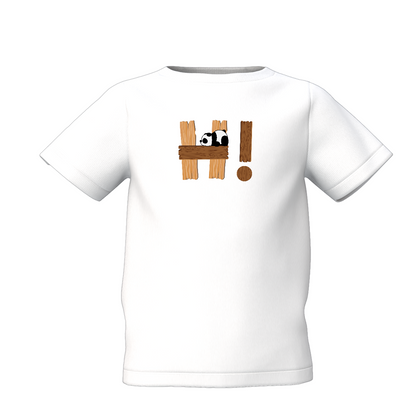 Panda Graphic Kid’s White Printed T-Shirt – Fun & Stylish Wear