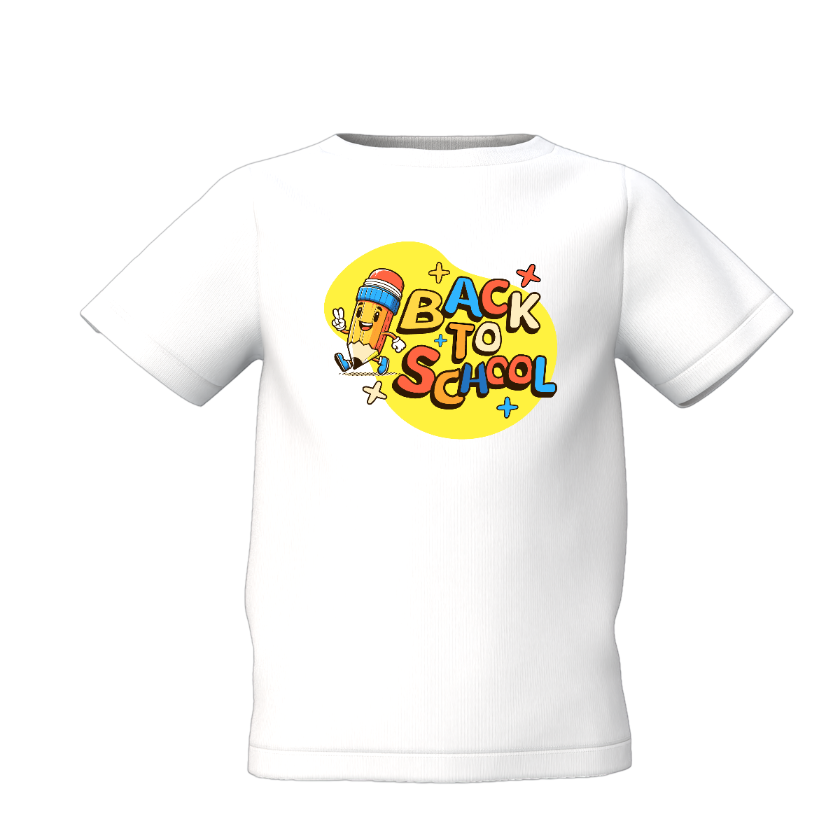 Back To School Kids White Round Neck Printed T-Shirt