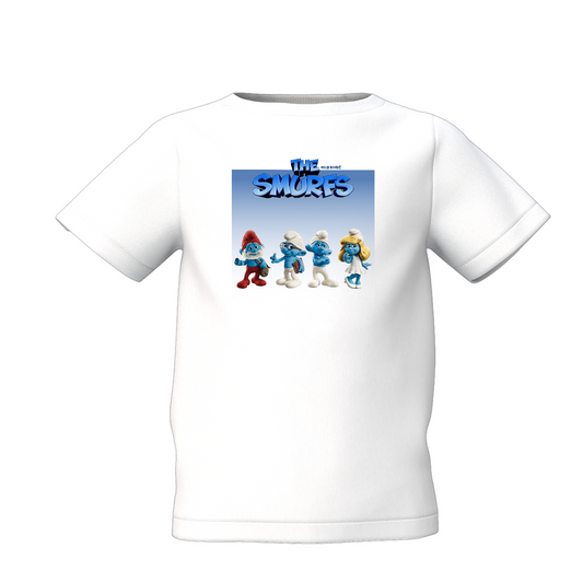 The Smurfs Graphic Kid's White Printed T-Shirt