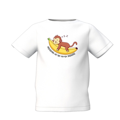 Go Banana Graphic Kid's White Round Neck Printed T-Shirt