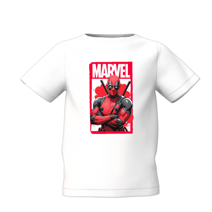 Deadpool Graphic Kid’s White Printed T-Shirt