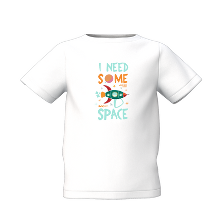 Some Space Kids White Round Neck Printed T-Shirt Daily Wear