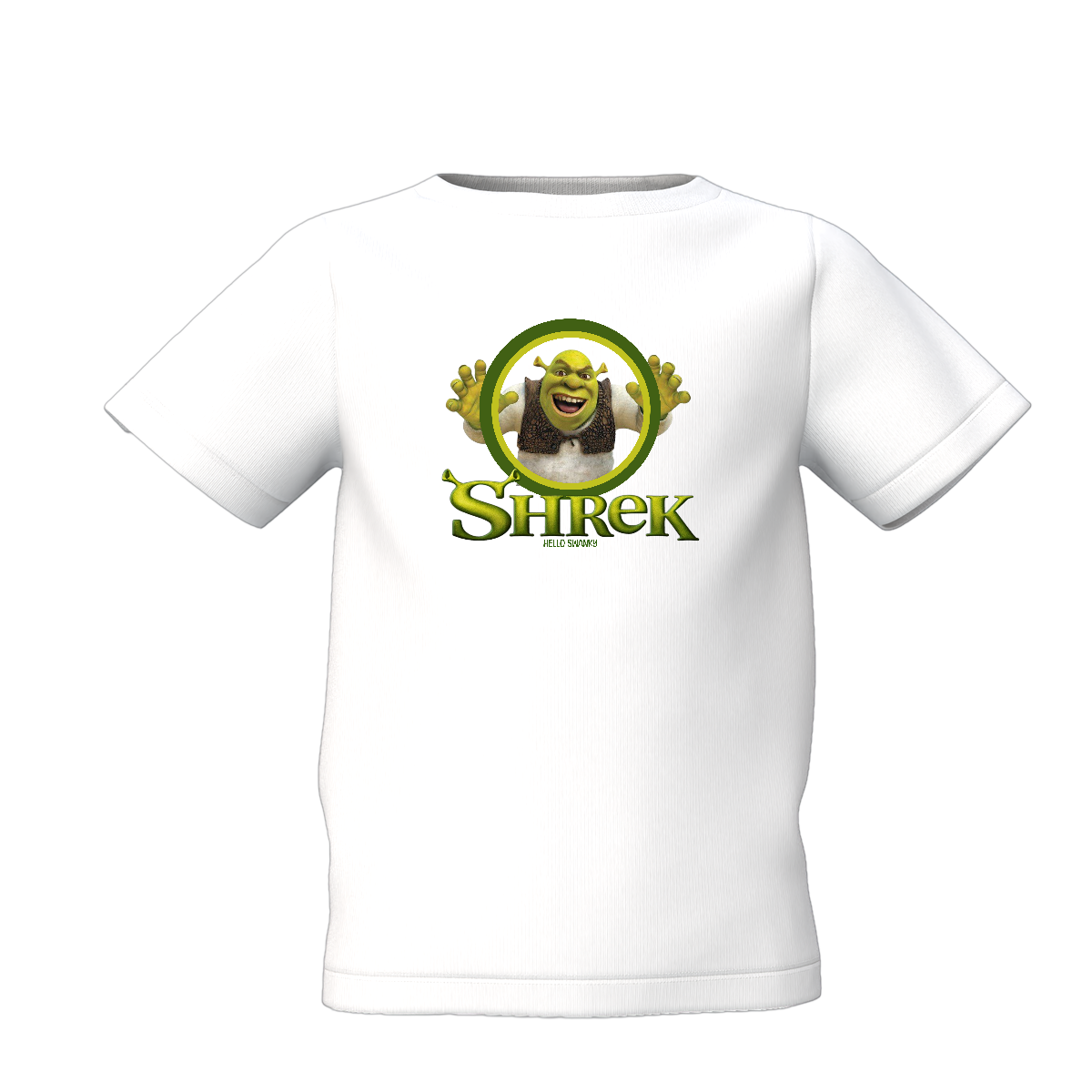 Shrek Cartoon Graphic Kid’s White Stylish Printed T-Shirt