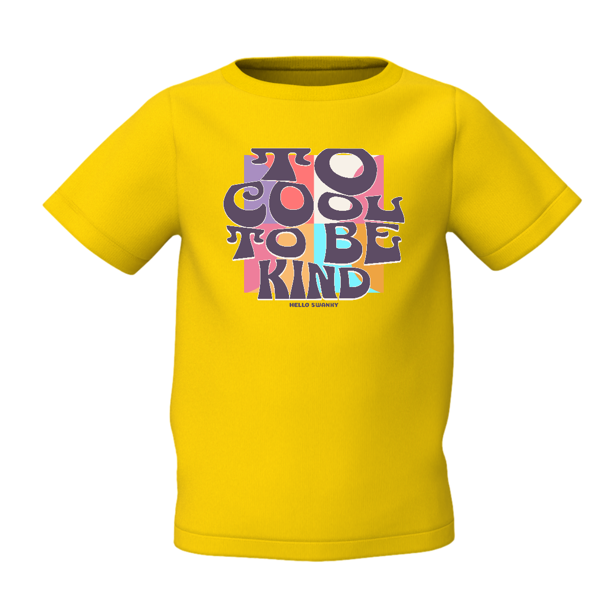 Be Kind Graphic Kid’s Yellow Printed T-Shirt Comfortable Wear