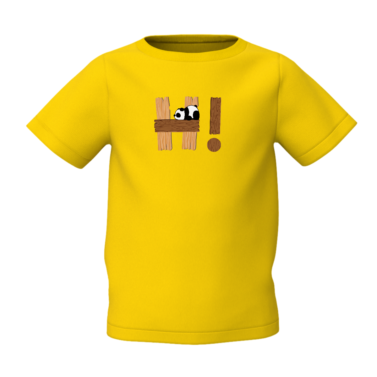 Panda Graphic Kid’s Yellow Printed T-Shirt – Fun & Stylish Wear