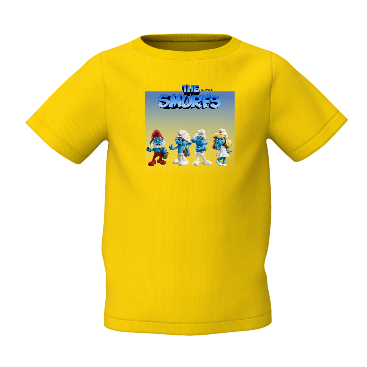 The Smurfs Graphic Kids Yellow Printed T-Shirt Casual Wear