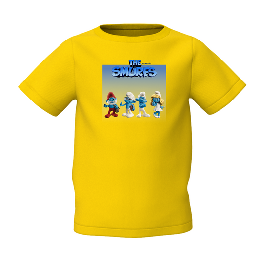 The Smurfs Graphic Kids Yellow Printed T-Shirt Casual Wear