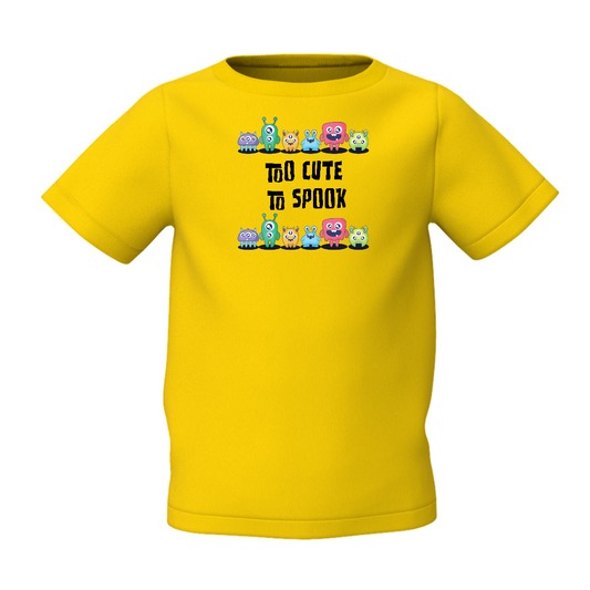 Too Cute Graphic Kid’s Yellow Printed T-Shirt Soft Kids Cotton