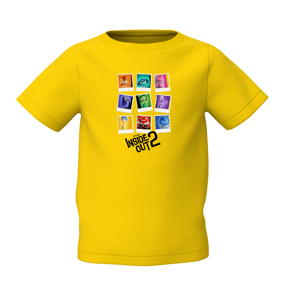 Inside Out Kids T-Shirt Cool Yellow Kids Casual Fashion Wear