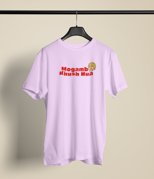 Mogambo Khush Hua Lavender Round Neck Unisex Graphic T-Shirt
