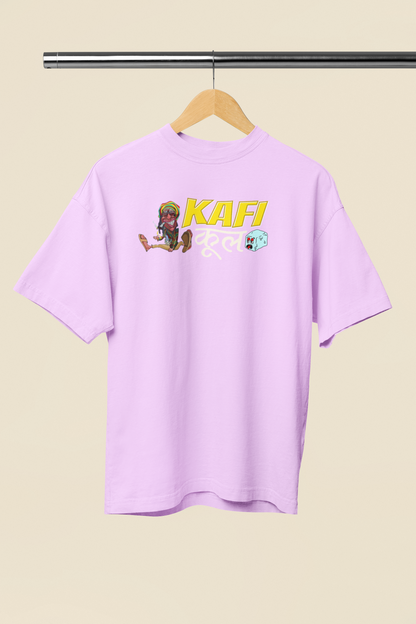 Kafi Cool Lavender Oversized Unisex T-Shirt | Desi Graphic