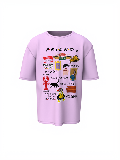 Friends Icons Oversized T-Shirt  Relive the Laughs in Style.