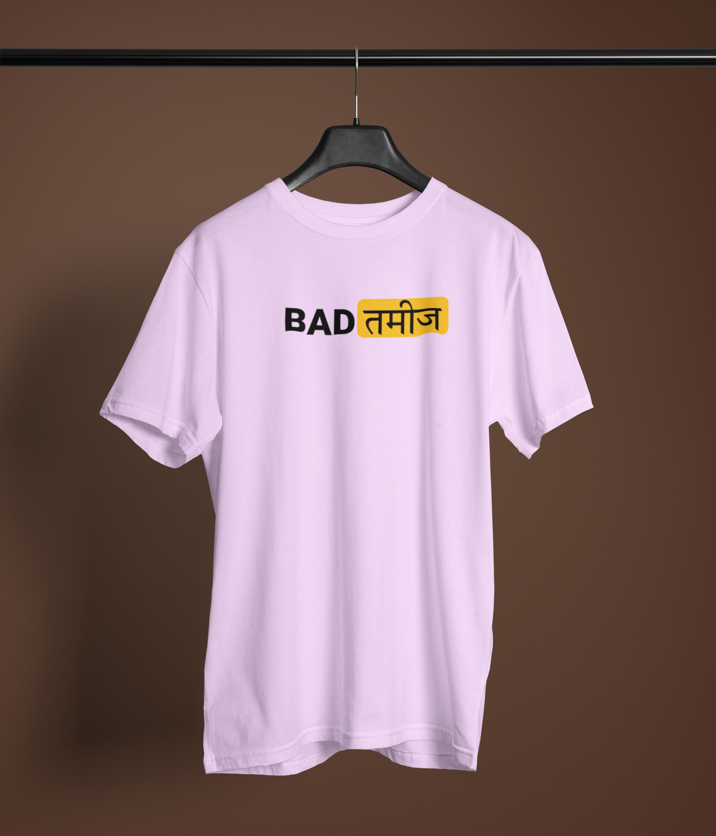 Bad Tameez Unisex Lavender Round Neck T-Shirt Desi Graphic