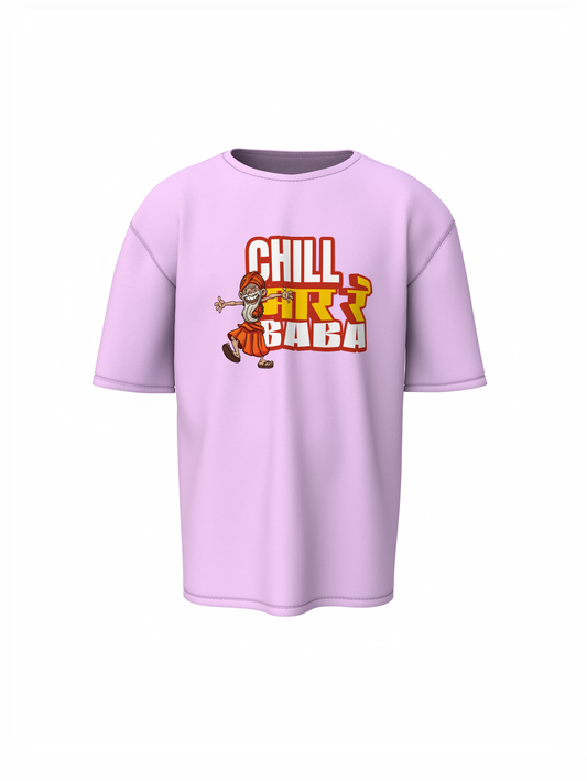 Chill Mar Re Baba Marathi Oversized T-Shirt Desi Style