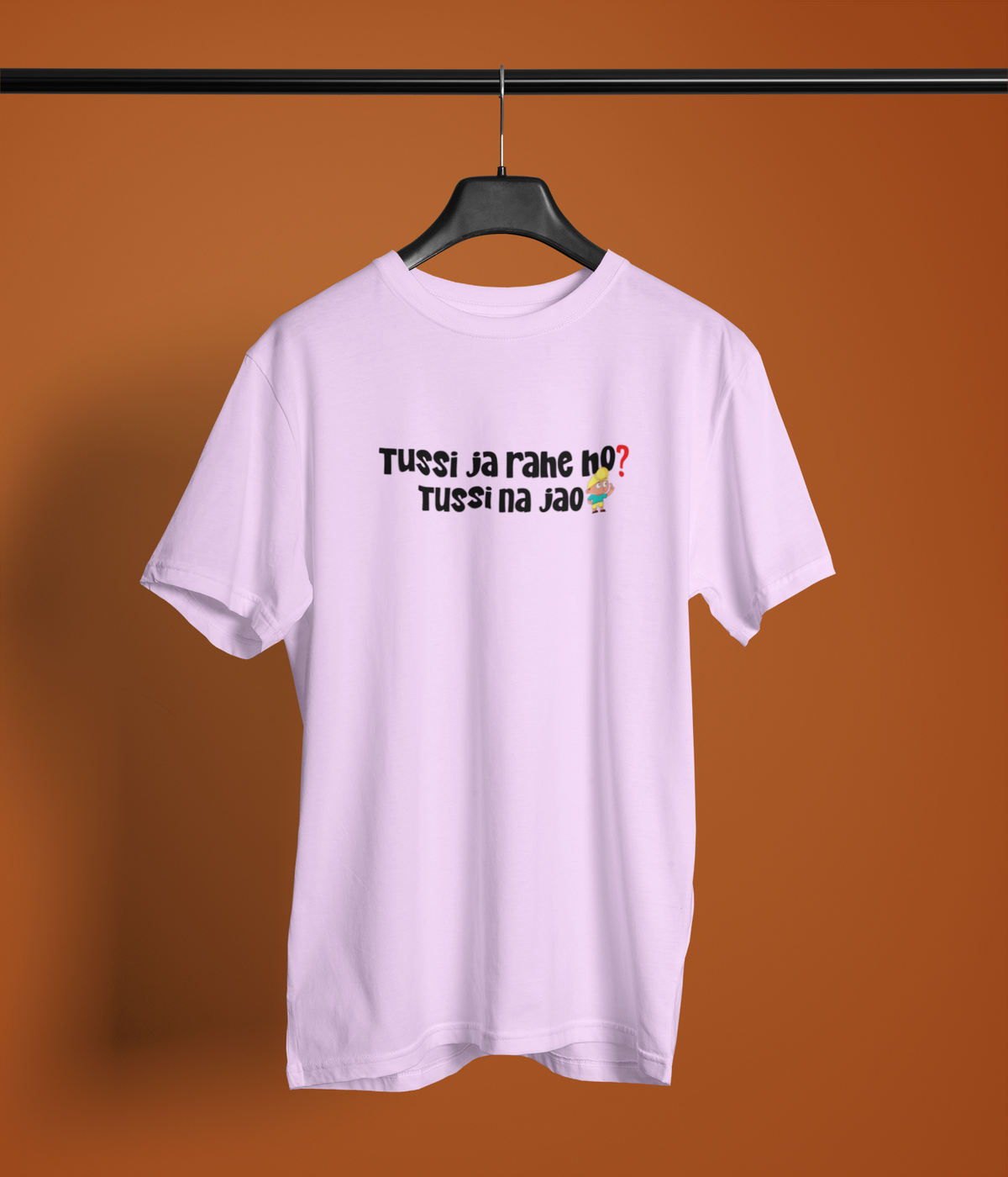 Tusi Na Jao Unisex Lavender Round Neck T-Shirt | Desi Graphic