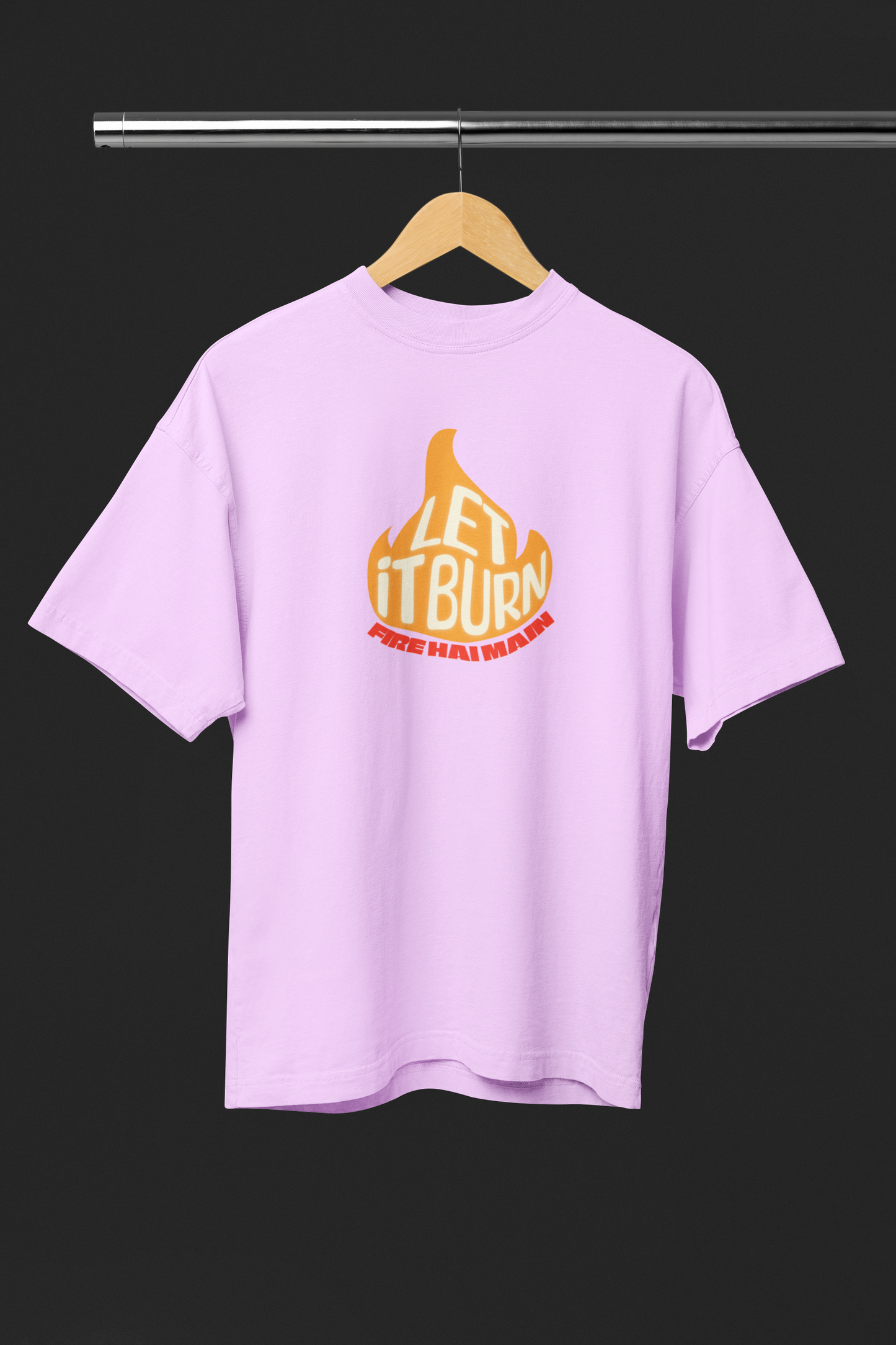 Fire Hai Mai Lavender Oversized T-Shirt – Unisex Streetwear