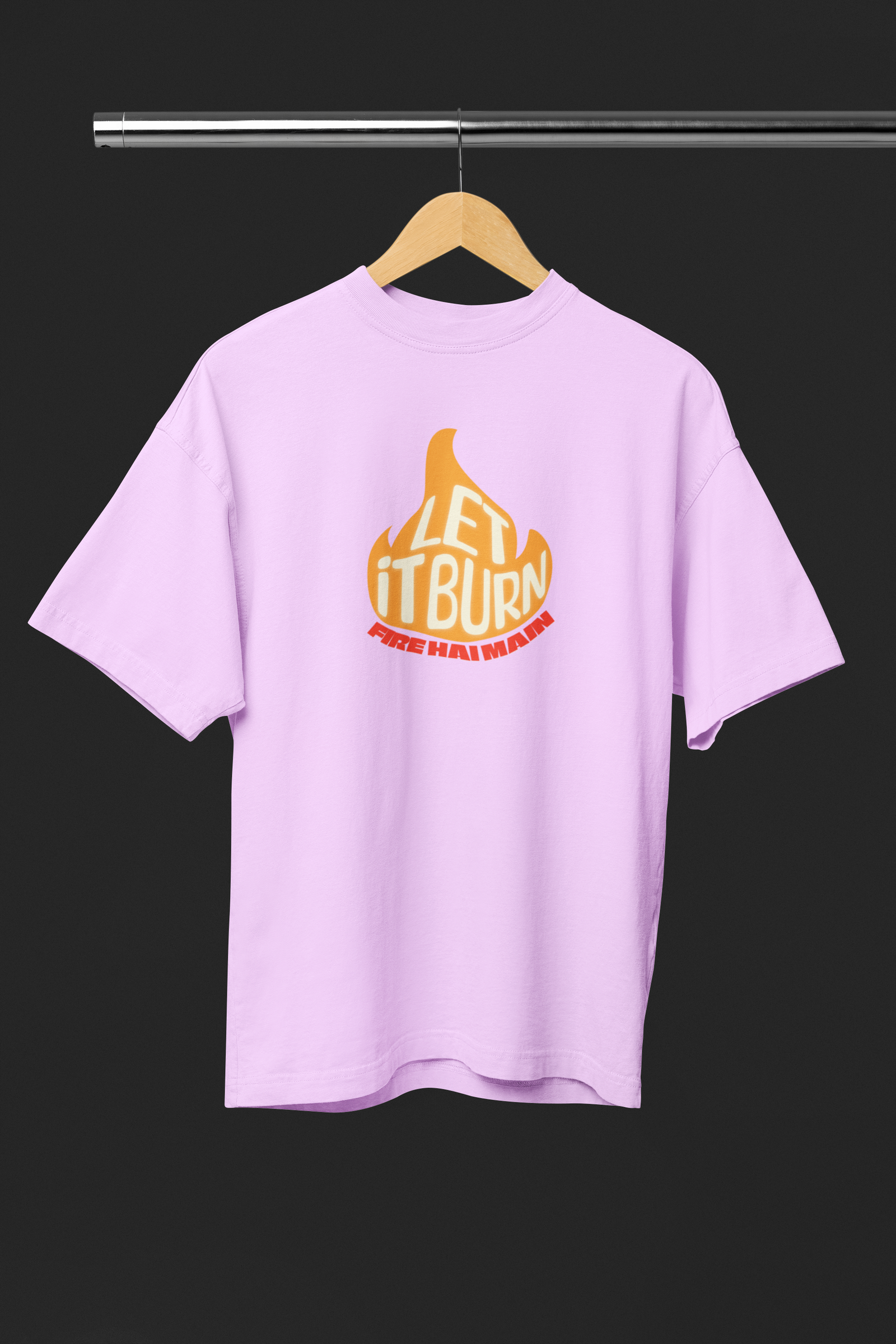 Fire Hai Mai Lavender Oversized T-Shirt – Unisex Streetwear