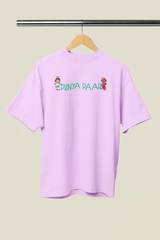 Punya Paap Graphic Lavender Oversized Unisex T-Shirt | Desi Graphic
