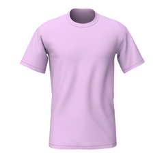 Plain round neck t-shirt - s / lavender / men’s