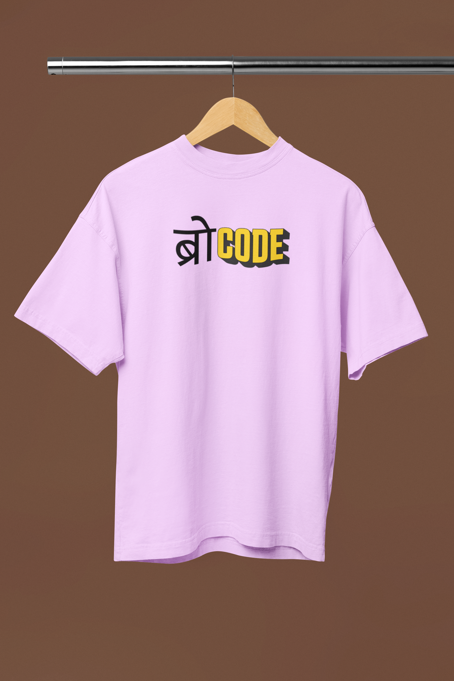 Brocode Graphic Lavender Oversized Unisex T-Shirt Desi Tee