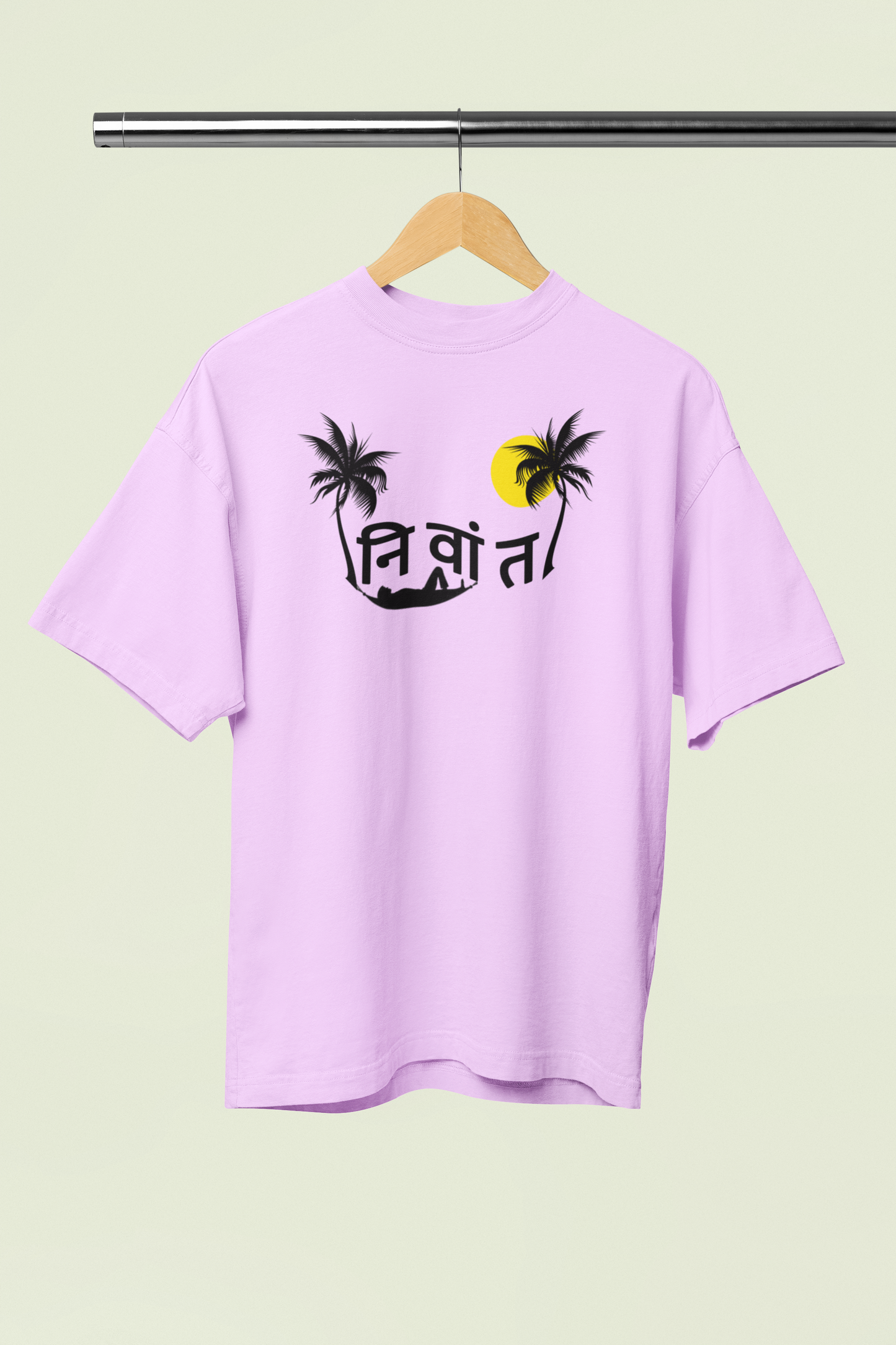 Nivant Lavender Oversized Unisex T-shirt | Marathi Designs