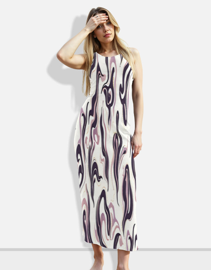 Velvet Swirl Bodycon Dress for Women