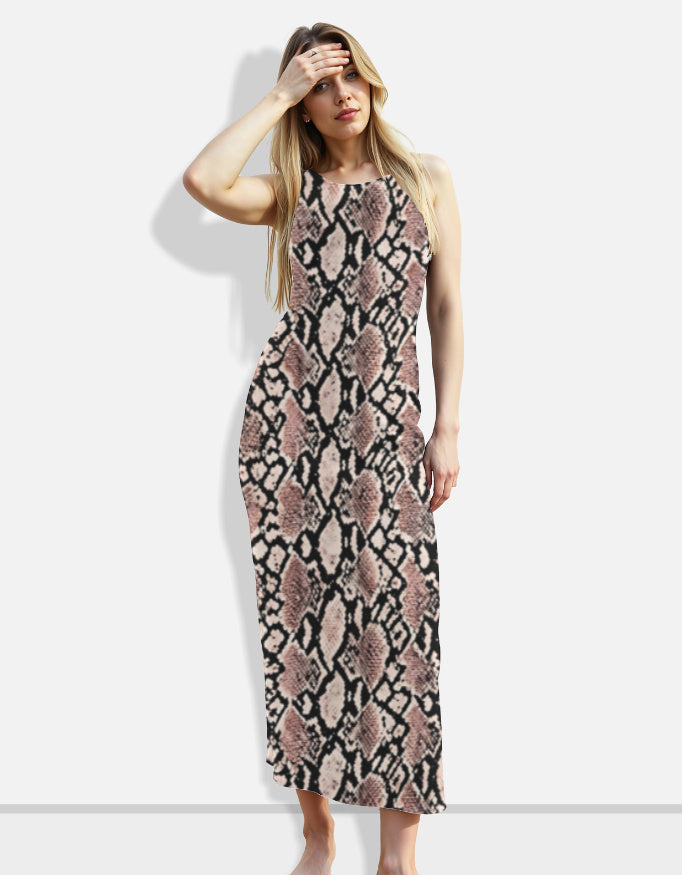 Python Luxe Bodycon Dress for Women