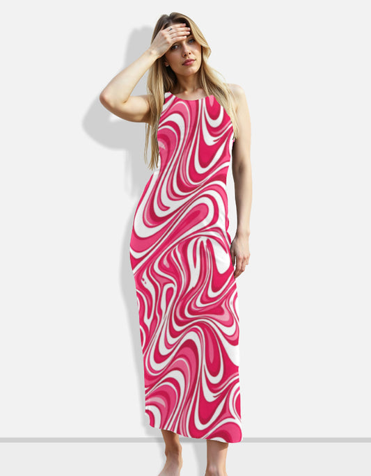 Pink Vortex Bodycon Dress for Women