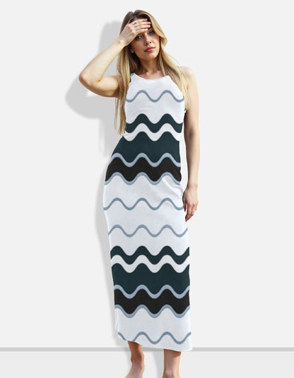 Ripple Wave Bodycon Dress for Women