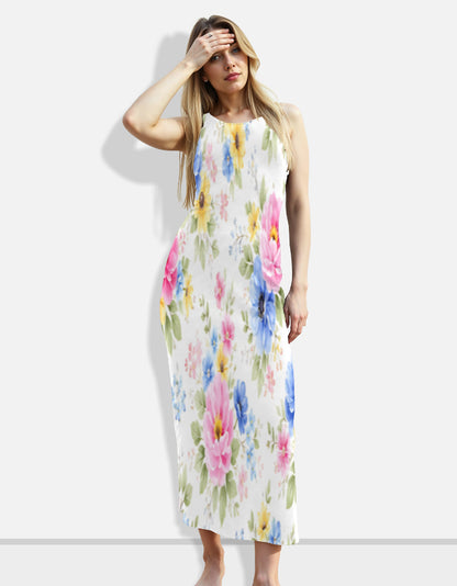 Sunrise Blossom Bodycon Dress for Women Floral Elegance Style