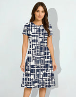 Urban Grid A-Line Dress for Women