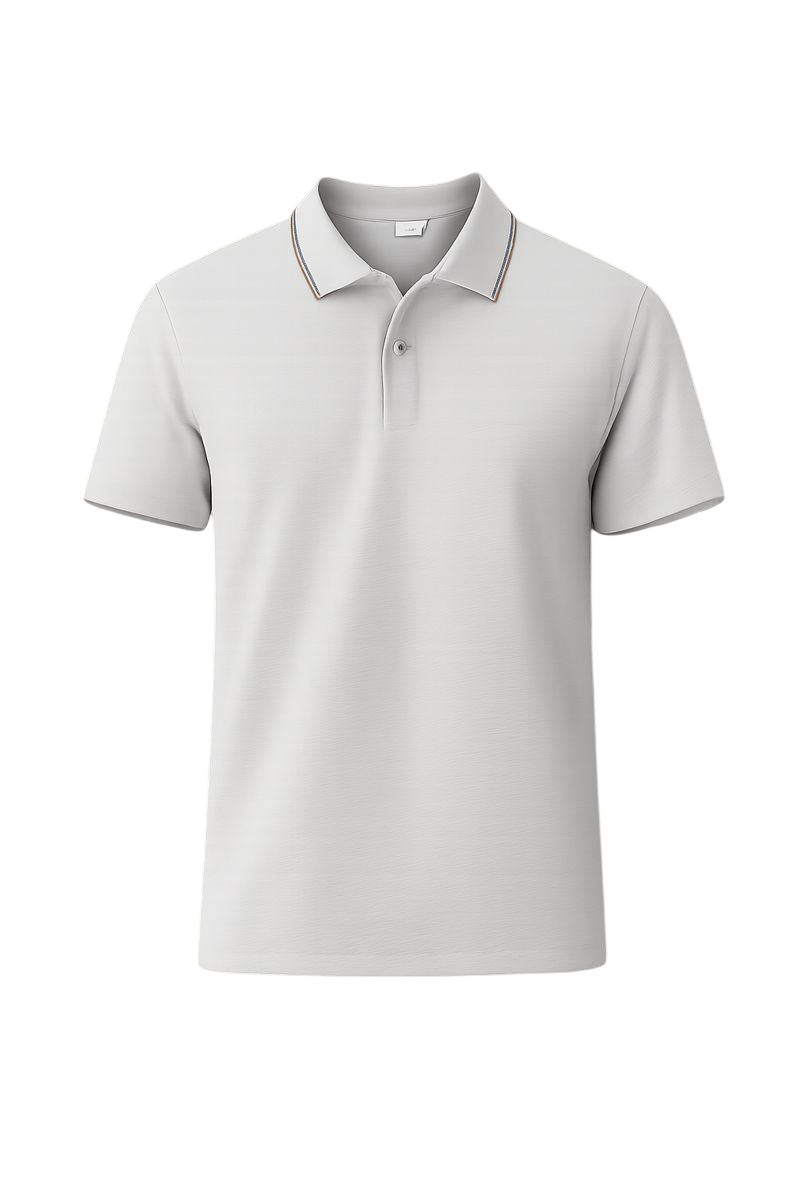 Bulk Unisex light grey Polo T-Shirt