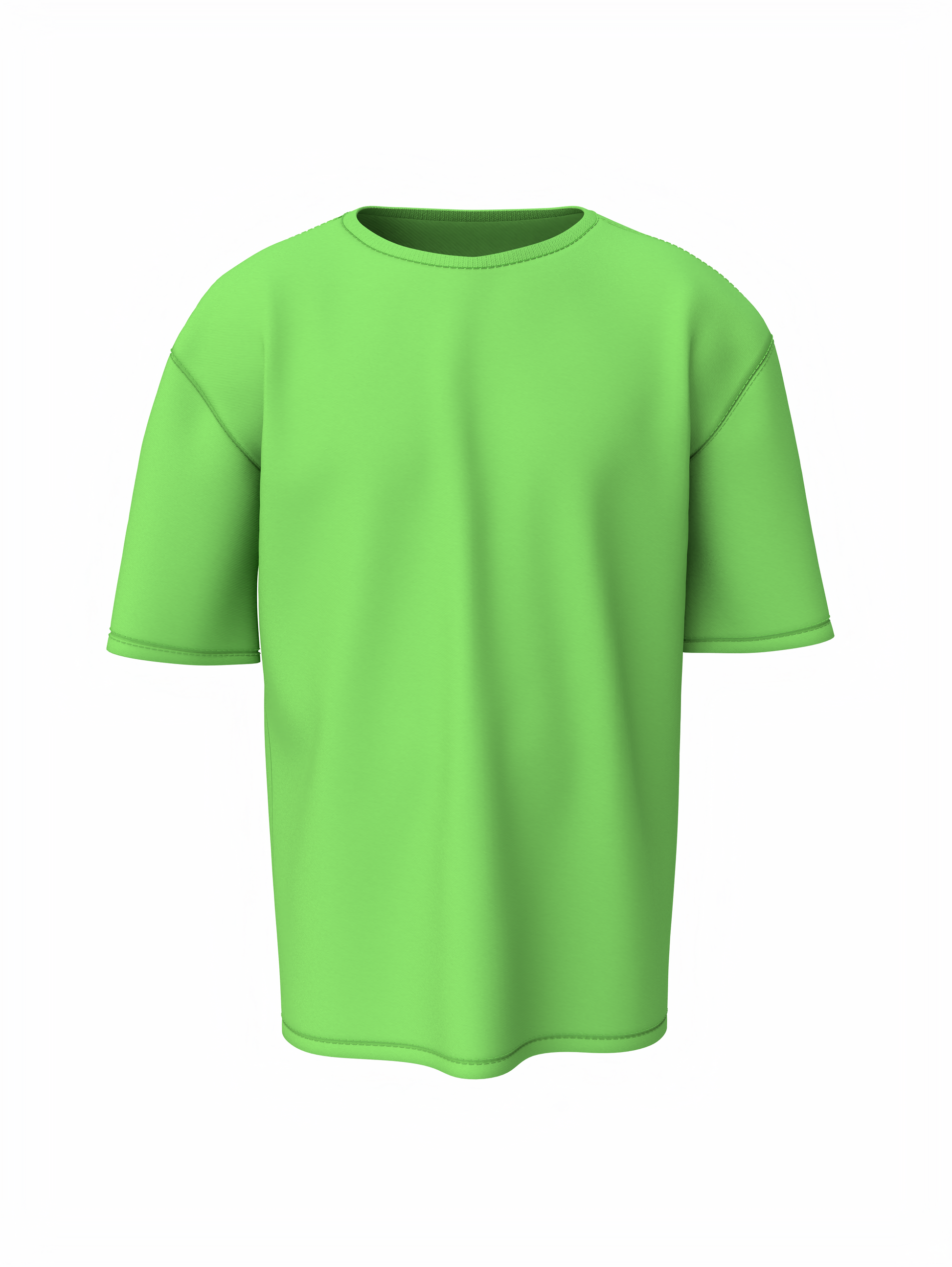 Plain oversized t-shirt - s / lime green