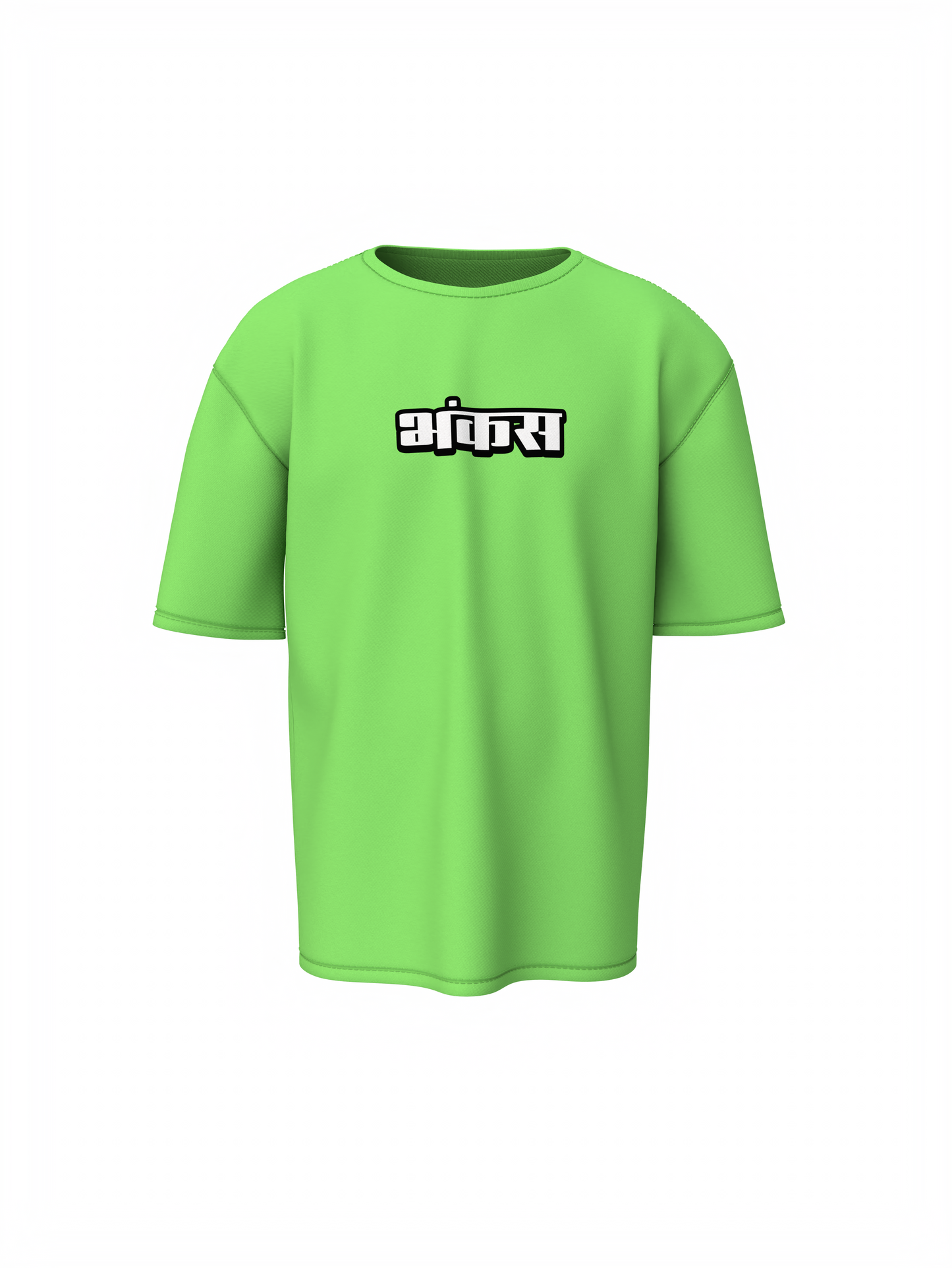 Bhankas Marathi Oversized T-Shirt Bold Marathi Graphic Tee