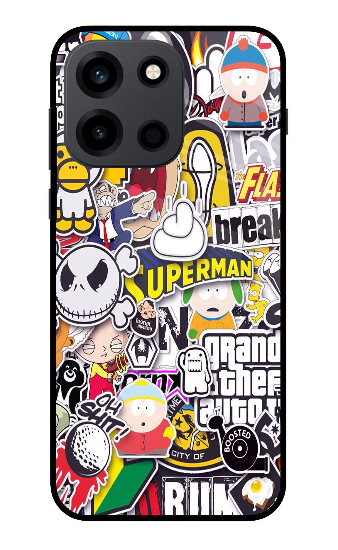 Sticker Bomb OnePlus Nord 6 Back Cover Metal Case - Hello Swanky