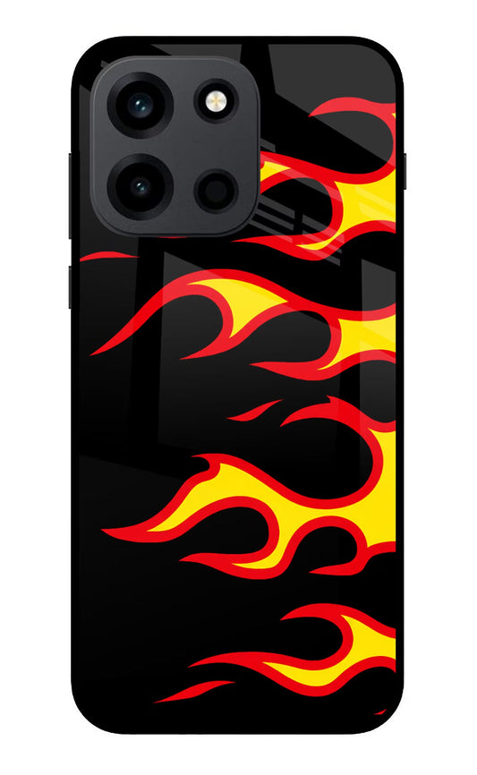 Side Sweep Flames OnePlus Nord 6 Back Cover Metal Case - Hello Swanky