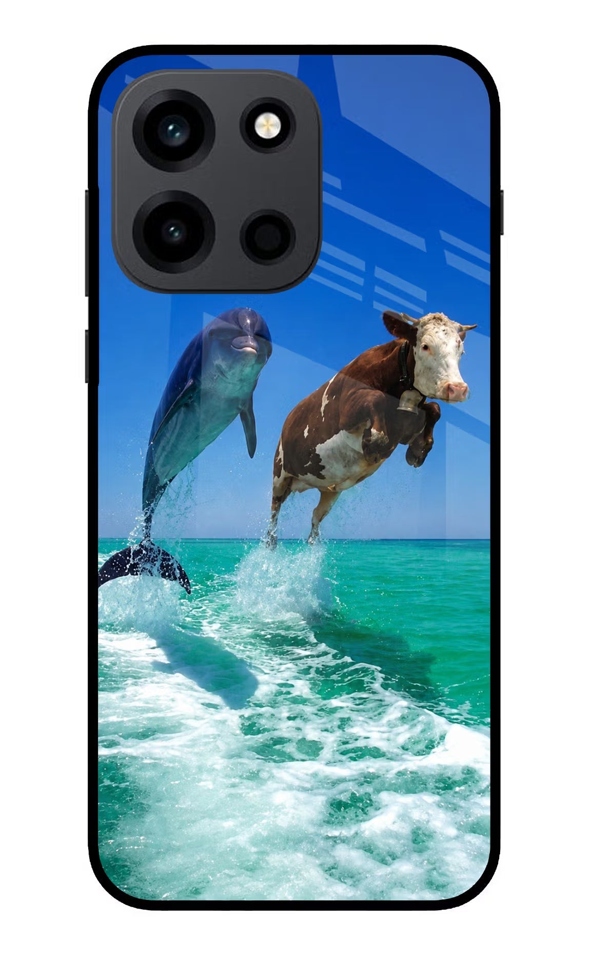 Dolphin Vs Cow OnePlus Nord 6 Back Cover Metal Case - Hello Swanky