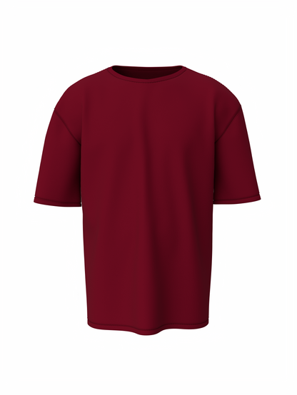 Bulk Unisex Maroon Oversized T-shirt