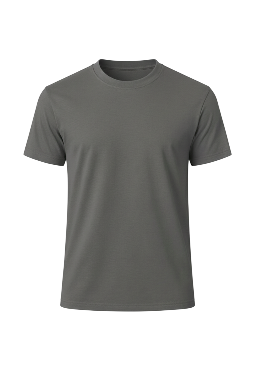 Melange Grey Bulk Unisex Round Neck Half Sleeve T-Shirt