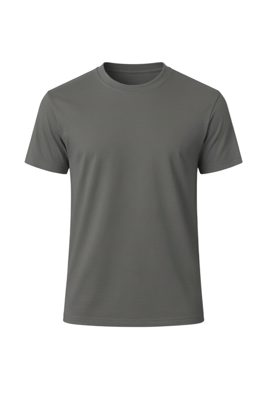 Melange Grey Bulk Unisex Round Neck Half Sleeve T-Shirt