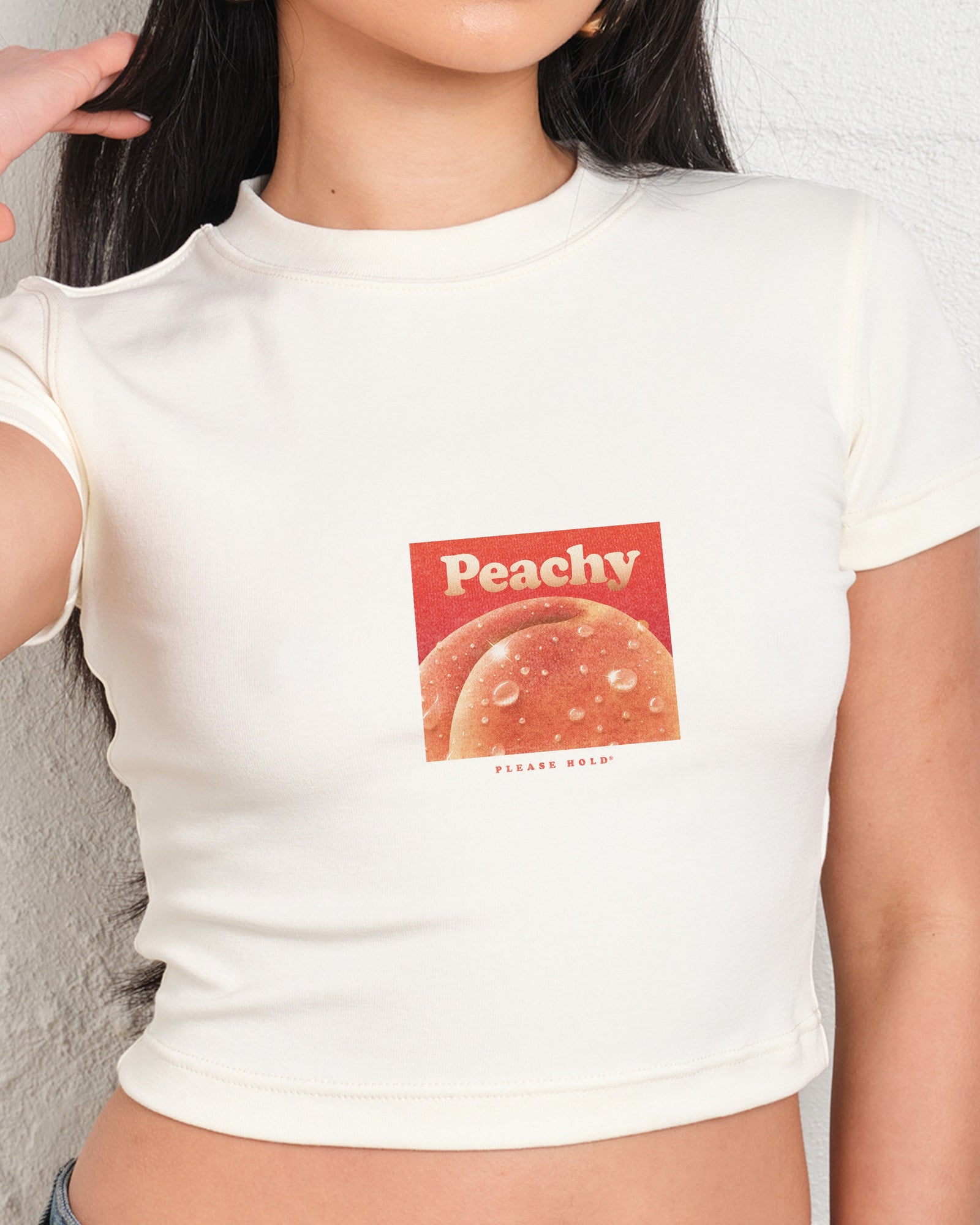Peachy Baby Tee Cute Soft Crop Top Women Streetwear Now