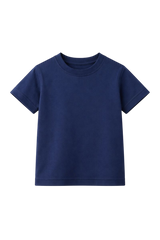 Navy Blue Bulk Kids Round Neck Half Sleeve T-Shirt