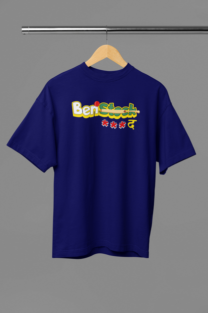 Benstock Navy Blue Oversized Unisex T-Shirt Desi Graphic Tee