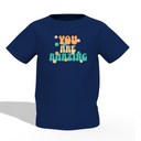 You Are Amazing Kid’s Navy Blue Printed T-Shirt