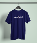 Angat Kida Pahije Navy Blue Round Neck Unisex T-shirt | Marathi Designs