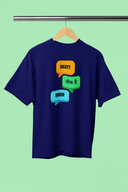 Okay Thikey Graphic Navy Blue Oversized Unisex T-Shirt